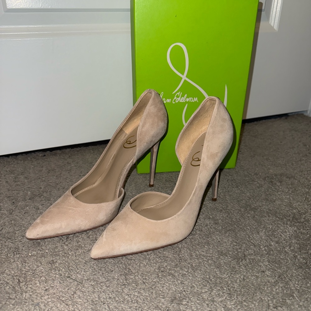 Sam Edelman Tan Stiletto Heels Classic Pointed Toe